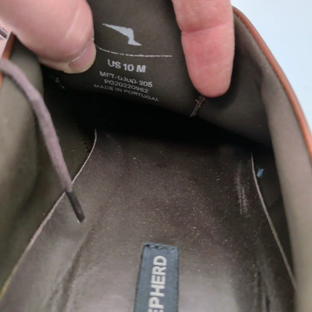 Wolf & Shepherd Closer Oxford Calfskin Cap Toe Brown Leather Shoes Mens 10 M